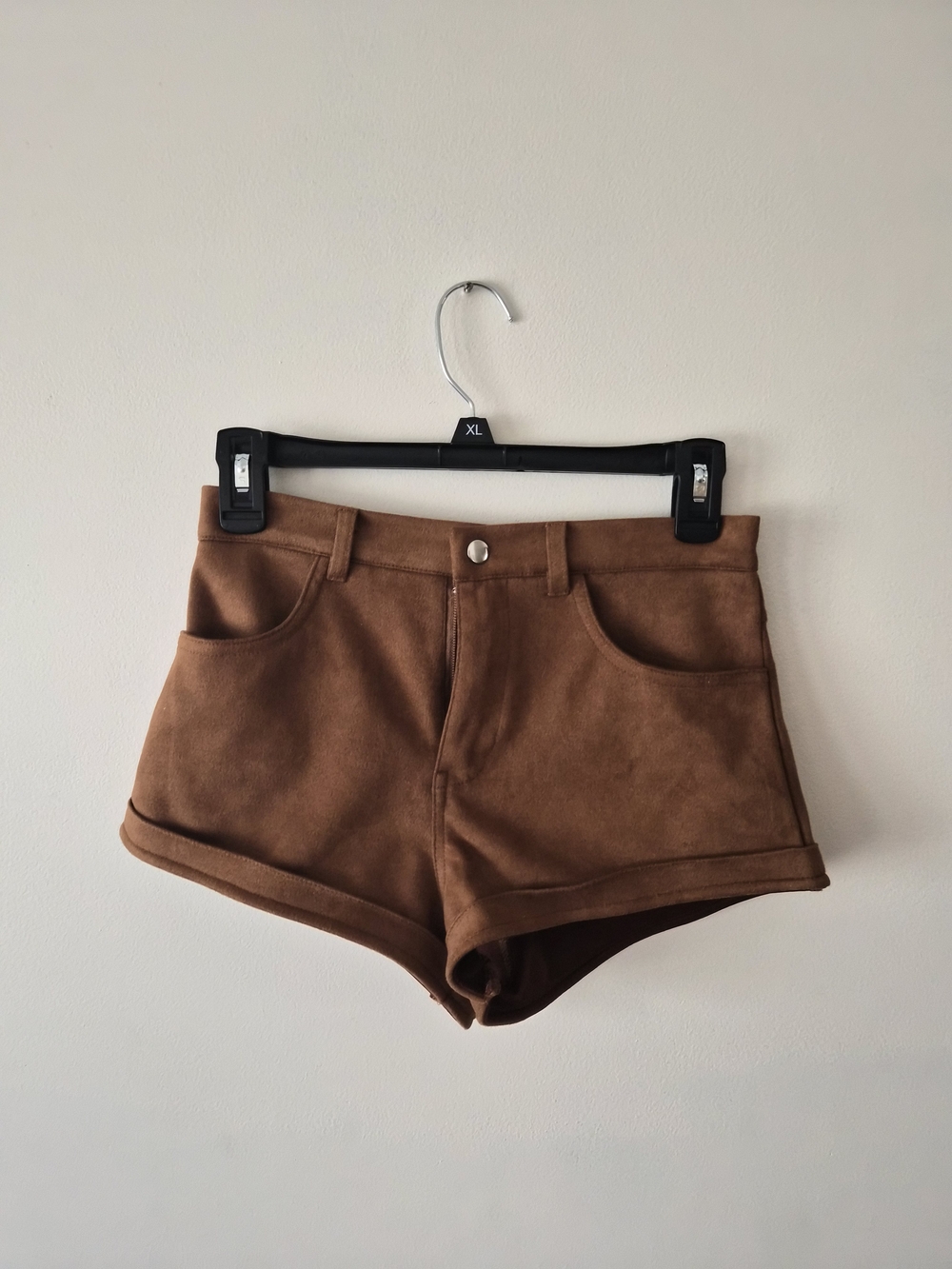 High-Rise Brown Women's Shorts